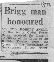 Robert Snell awarded OBE